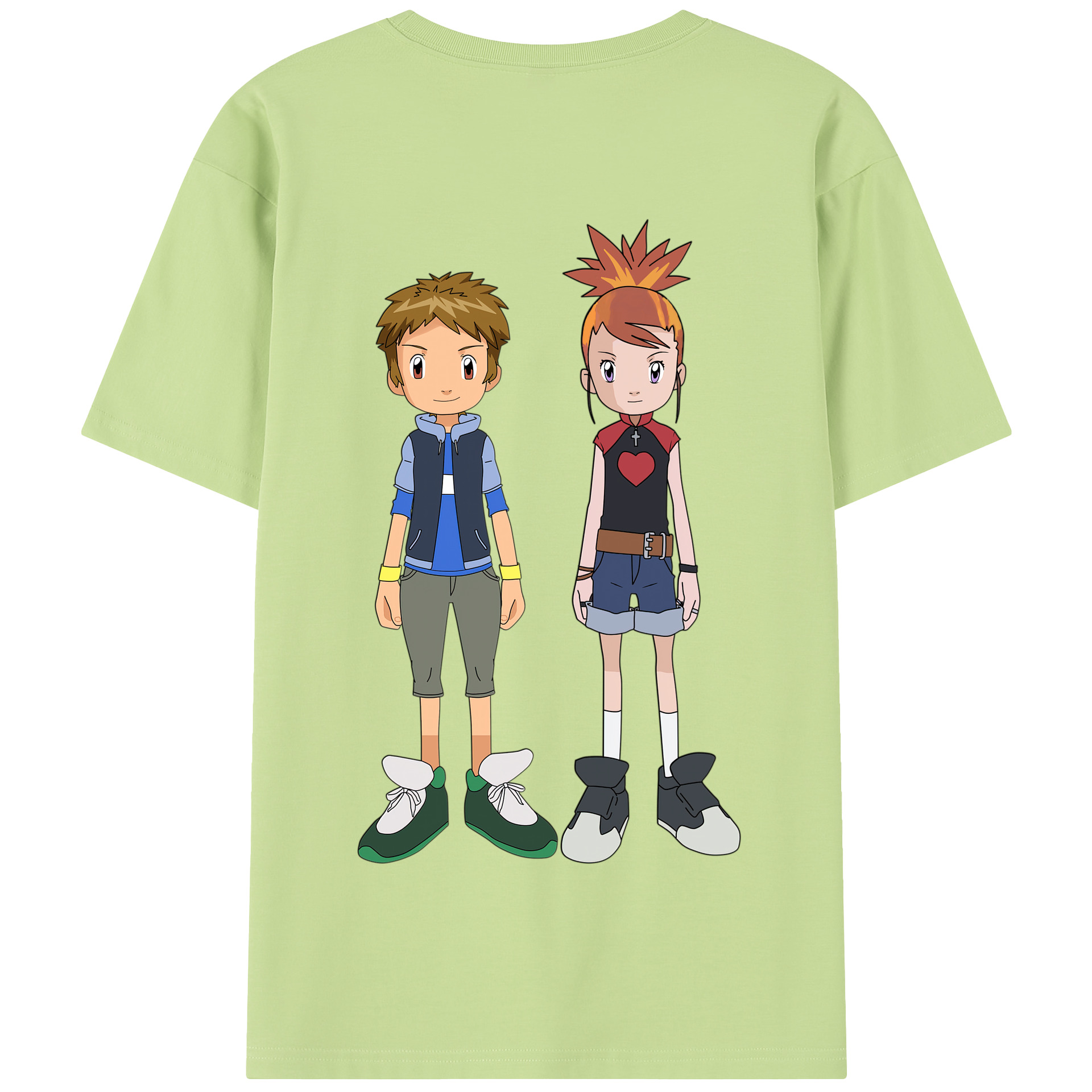（画像用） Digimon デジタルモンスター/デジモン 綿100％半袖Tシャツ（背面プリント）